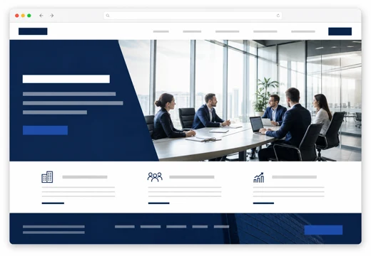 企業サイトのホームページ制作例